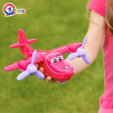 Avion cu cabină deschisă roz 24x28x12 cm