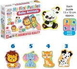 Говорещи И Разказващи На Български Пъзели Бебета Животни За Най Малките От 3 До 6 Ел. С Размери 13Х55 Общо 36 Ел. 8 МоделаС Добавена Реалност 26Х21Х7 На 16 Езика От Еva Пяна