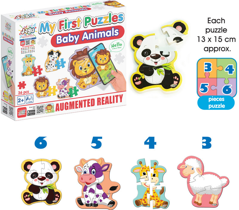 Говорещи И Разказващи На Български Пъзели Бебета Животни За Най Малките От 3 До 6 Ел. С Размери 13Х55 Общо 36 Ел. 8 МоделаС Добавена Реалност 26Х21Х7 На 16 Езика От Еva Пяна