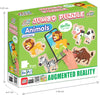 Puzzle-uri cu animale bulgare, vorbitoare și narative, pentru cei mici, cu dimensiuni 13x14, total 18 piese, câte 9 animale, fiecare câte 2 piese, cu realitate augmentată 21x26x7, în 16 limbi, din spumă Eva.