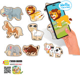 Говорещи И Разказващи На Български Пъзели Животните За Най Малките С Размери 13Х14 Общо 18 Ел. 9 Животни По 2 Ел. С Добавена Реалност 21Х26Х7 На 16 Езика От Еva Пяна