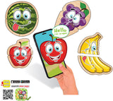 Говорещи И Разказващи На Български Магнитни Пъзели Плодове И За Най Малките С Размери 11Х14 Общо 36 Ел. 18 Модела По 2 Ел. С Добавена Реалност 20Х17Х4 На 16 Езика От Еva Пяна