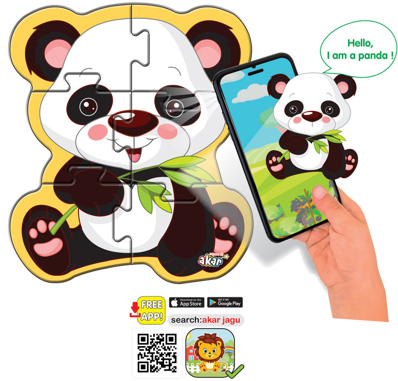 Говорещ И Разказващ На Български Пъзел Панда6 Ел.С Размери 16Х13С Добавена РеалностНа 16 Езика От Еva Пяна