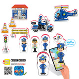 Говореща И Разказваща На Български Игра Профисии Полицейски Участък И Станция И Фигурки С Добавена Реалност 21Х26Х7 На 16 Езика