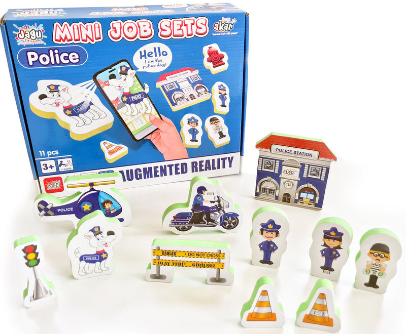 Говореща И Разказваща На Български Игра Профисии Полицейски Участък И Станция И Фигурки С Добавена Реалност 21Х26Х7 На 16 Езика