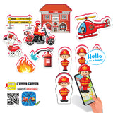 Говореща И Разказваща На Български Игра Профисии Пожарникарски Участък И Станция И ФигуркиС Добавена Реалност 26Х21Х7 На 16 Езика