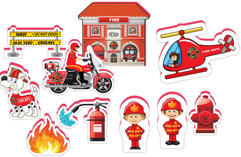 Говореща И Разказваща На Български Игра Профисии Пожарникарски Участък И Станция И ФигуркиС Добавена Реалност 26Х21Х7 На 16 Езика