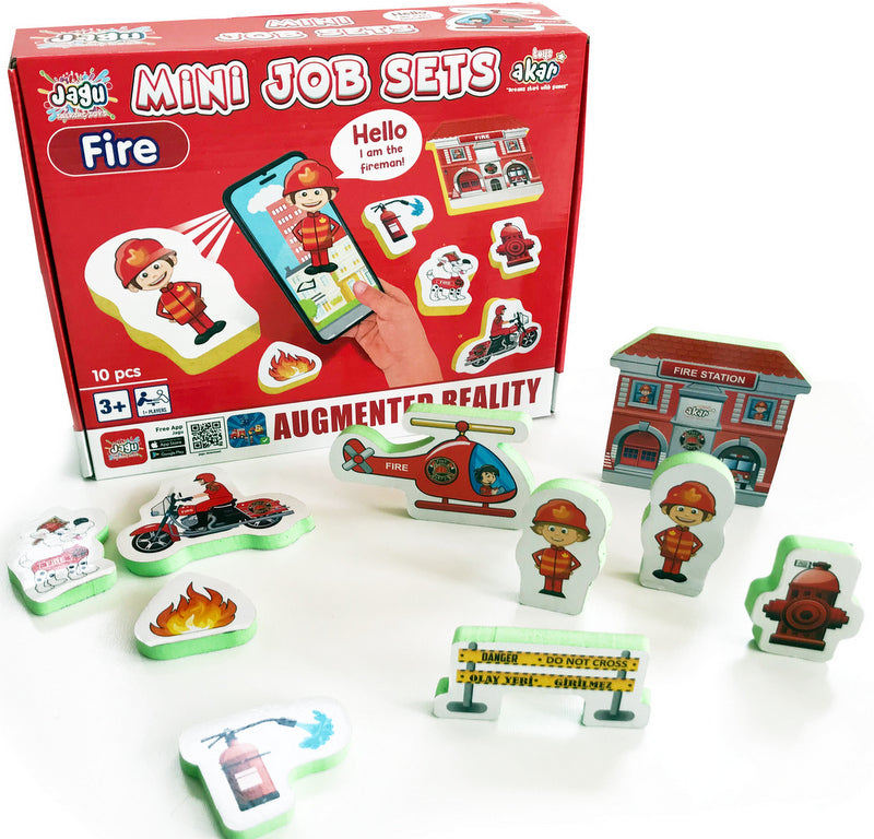 Говореща И Разказваща На Български Игра Профисии Пожарникарски Участък И Станция И ФигуркиС Добавена Реалност 26Х21Х7 На 16 Езика