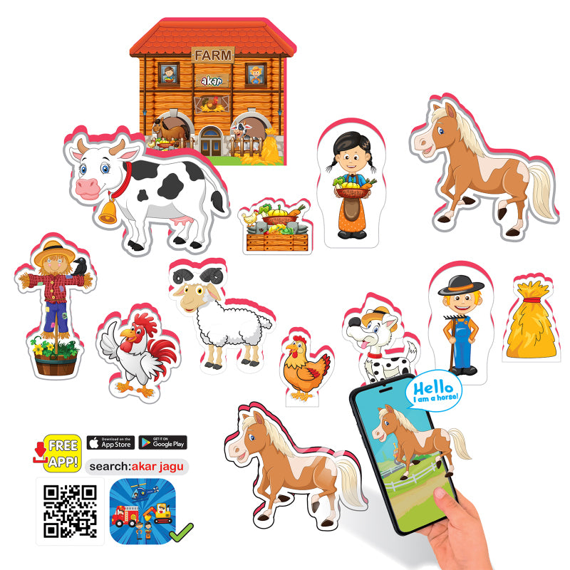 Говореща И Разказваща На Български Игра ФермаИ ФигуркиС Добавена Реалност 21Х26Х7 На 16 Езика