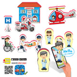 Говореща И Разказваща На Български Игра Професии БолницаИ ФигуркиС Добавена Реалност 21Х26Х7 На 16 Езика