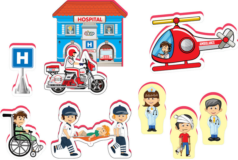 Говореща И Разказваща На Български Игра Професии БолницаИ ФигуркиС Добавена Реалност 21Х26Х7 На 16 Езика