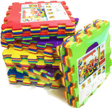 Covoraș puzzle pentru podea 33x33 10mm 10 piese cu forme geometrice din spumă EVA fără formamide, ftalați și bisfenol