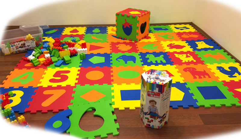 Пъзел ПодложкаЗа Под 33Х33 7Мм 9 Броя С Форми На Числа От Ева Пяна Без Формамиди И Фталати И Бисфенол