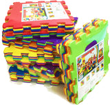 Covoraș puzzle pentru podea 33x33 10mm 10 piese cu forme de fructe și legume fabricat din spumă EVA fără formamide, ftalați și bisfenol