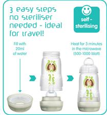Easy S. Anti Colic cumisüveg 260ml 2db Szürke Mam