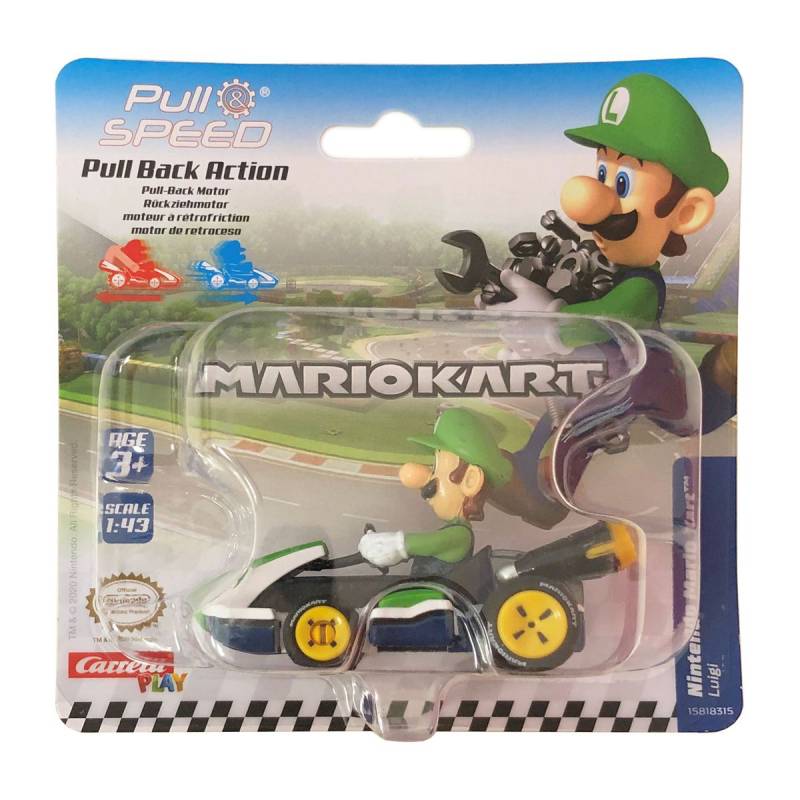 Превозно Средство С Фигура 1:43 Mario Kart Luigi Carrera