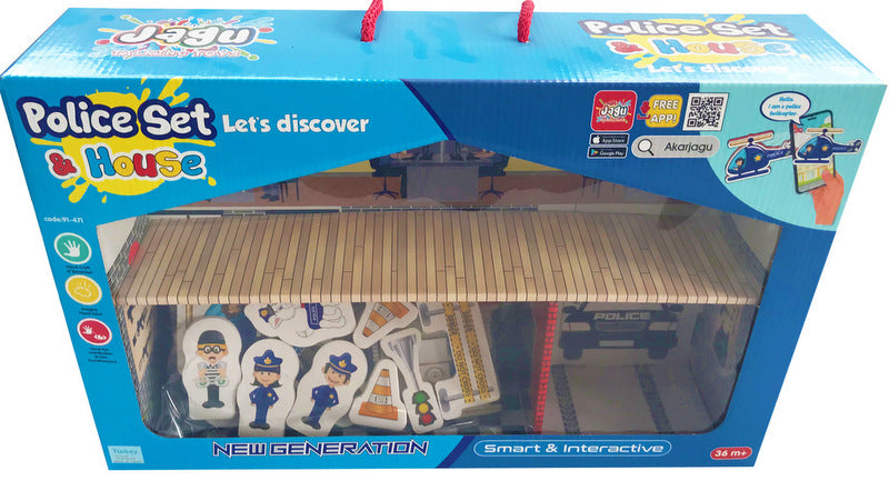 Говореща И Разказваща На Български Игра Профисии Полицейски Участък И Станция И Фигурки С Добавена Реалност 41Х26Х10 На 16 Езика