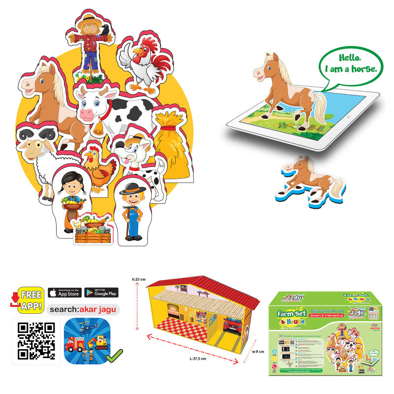 Говореща И Разказваща На Български Игра ФермаИ ФигуркиС Добавена Реалност 41Х26Х10 На 16 Езика