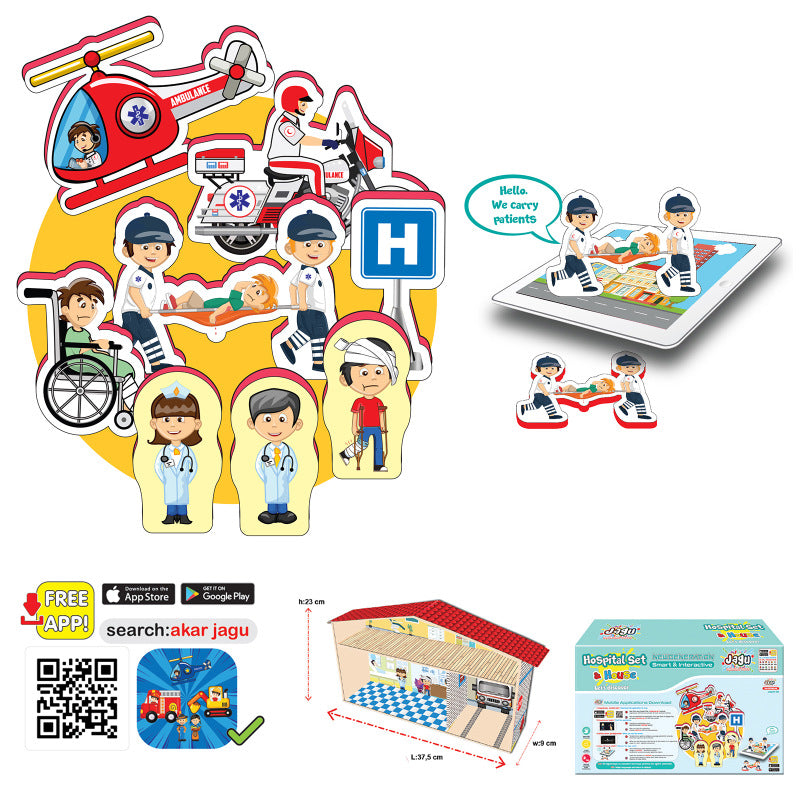 Говореща И Разказваща На Български Игра Професии БолницаИ ФигуркиС Добавена Реалност 41Х26Х10 На 16 Езика