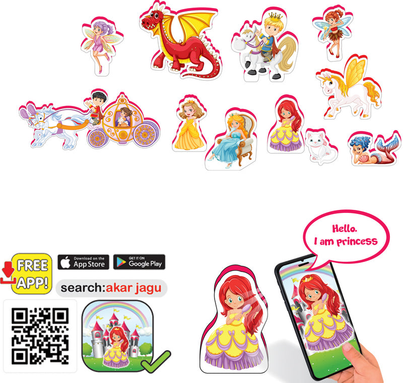 Говорещи И Разказващи На Български Магнитна Игра Принцеси С Размери 7Х5 Общо 11 Ел.С Добавена Реалност 20Х17Х4 На 16 Езика От Еva Пяна