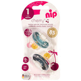 91000 Залъгалка Cherry Син,Т.Син Каучук 0-6M --- BebeMama