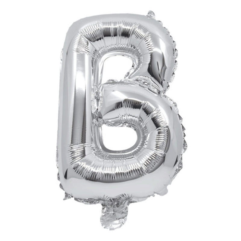 Balon folie litera B argintiu