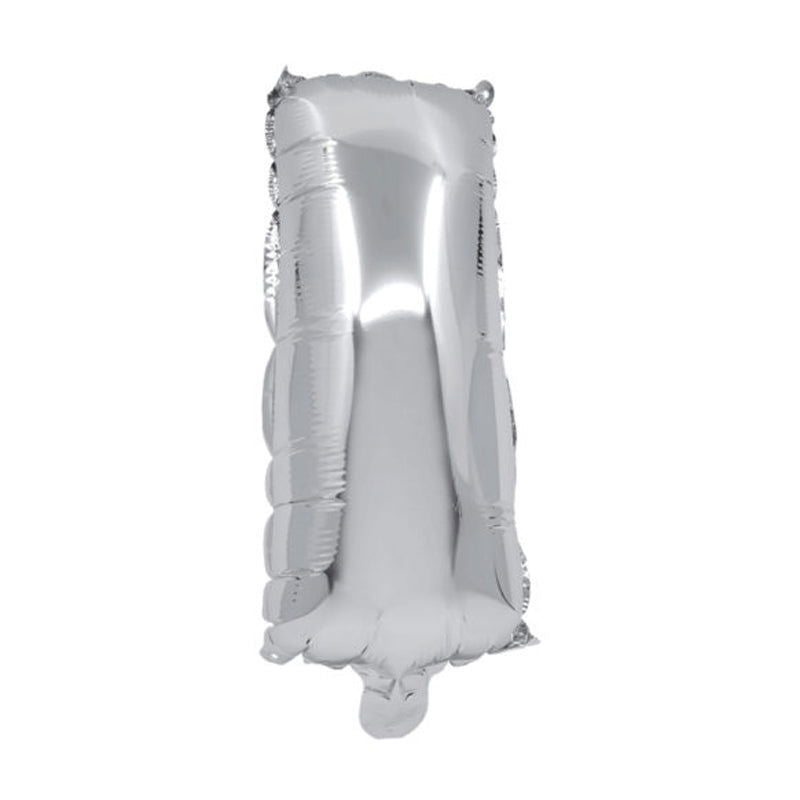 91258 Балон Фолио Буква I Сребърен --- BebeMama