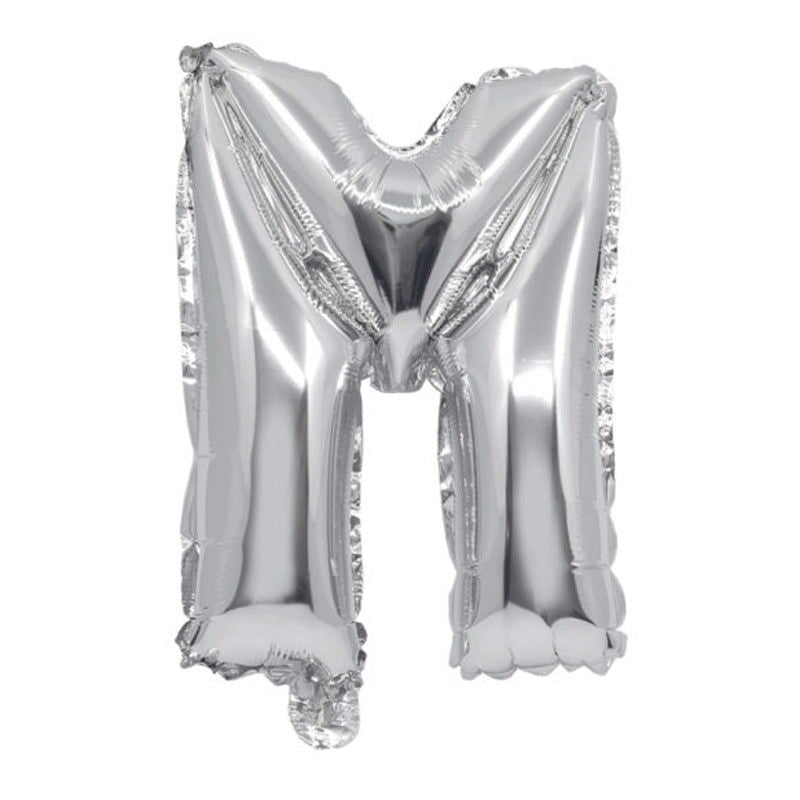 91262 Балон Фолио Буква M Сребърен --- BebeMama