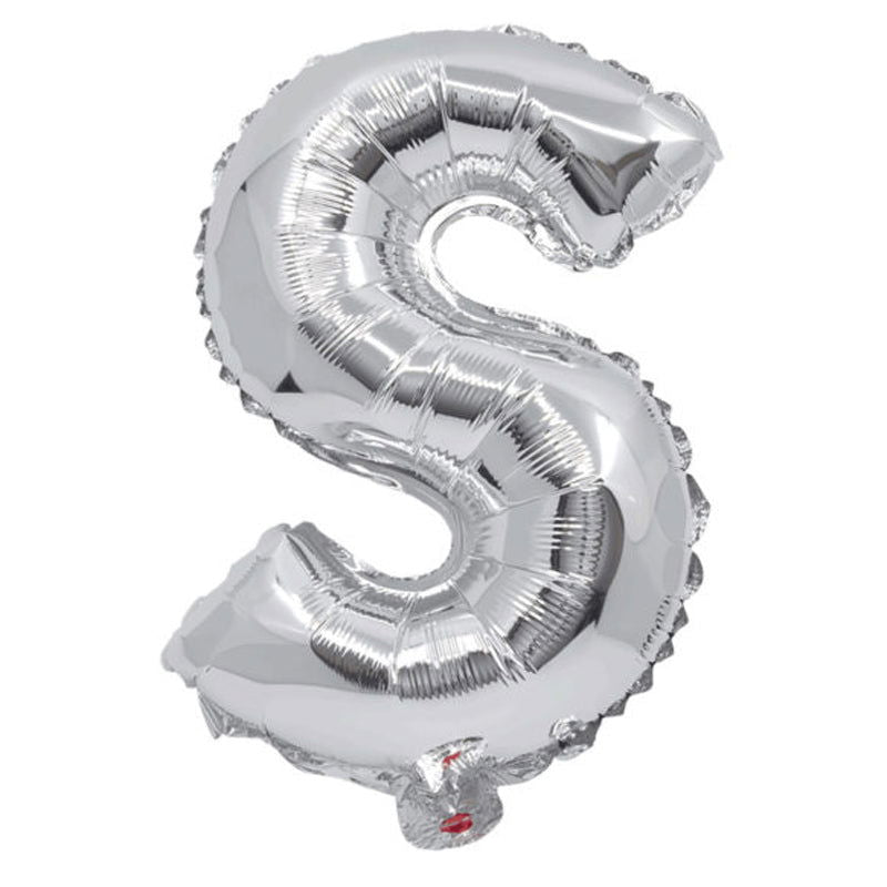 91268 Балон Фолио Буква S Сребърен --- BebeMama