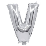 91271 Балон Фолио Буква V Сребърен --- BebeMama