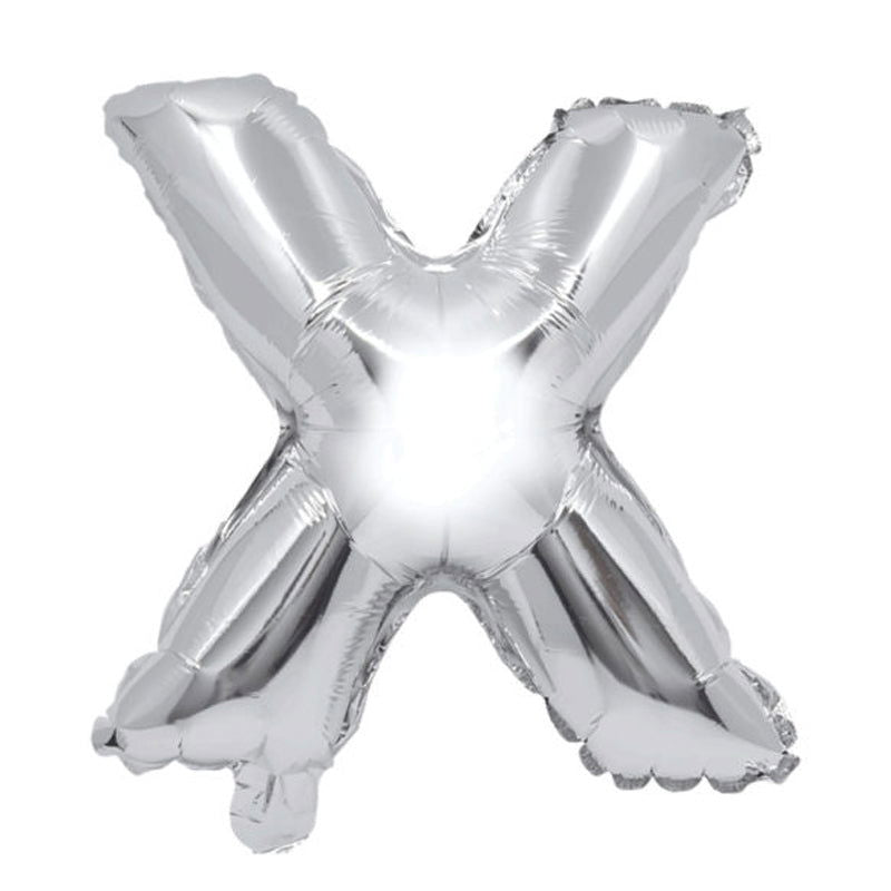 91273 Балон Фолио Буква X Сребърен --- BebeMama