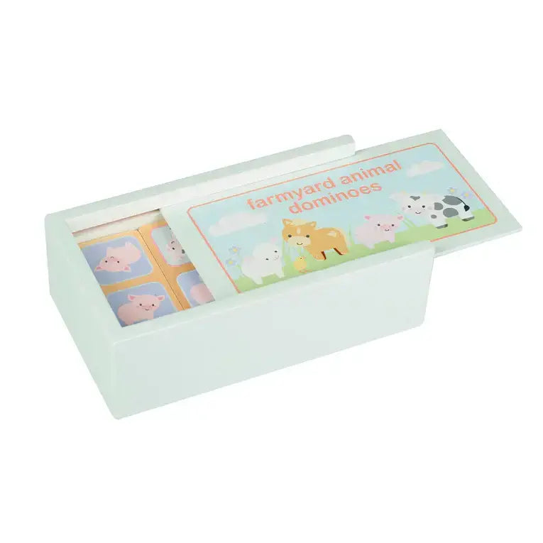 Domino în cutie de lemn Animale de la fermă (Fsc®)