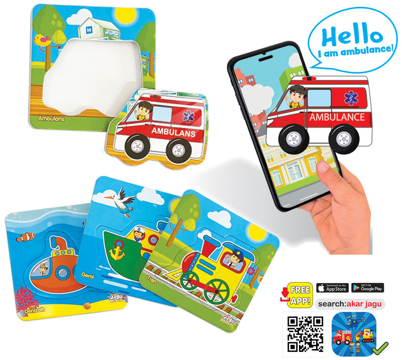 Говорещи И Разказващи На Български Пъзел Сортер Намери Съвпадението Транспортни Средства 24 Ел.12 МоделаС Размери 12Х12С Добавена РеалностНа 16 Езика От Еva Пяна 12Х5Х12