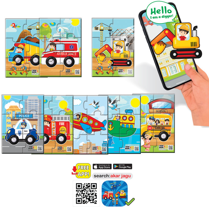 Говорещ И Разказващ На Български Пъзел Багерче 6 Ел. С Размери 16Х12С Добавена РеалностНа 16 Езика От Еva Пяна