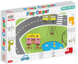 Covoraș de podea pentru camera copiilor în cutie cadou 38x25x6 pistă și parcare 100x75 cm