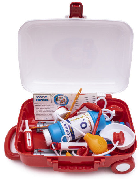 Valiză de prim ajutor cu mâner detașabil pe roți 35x25x15