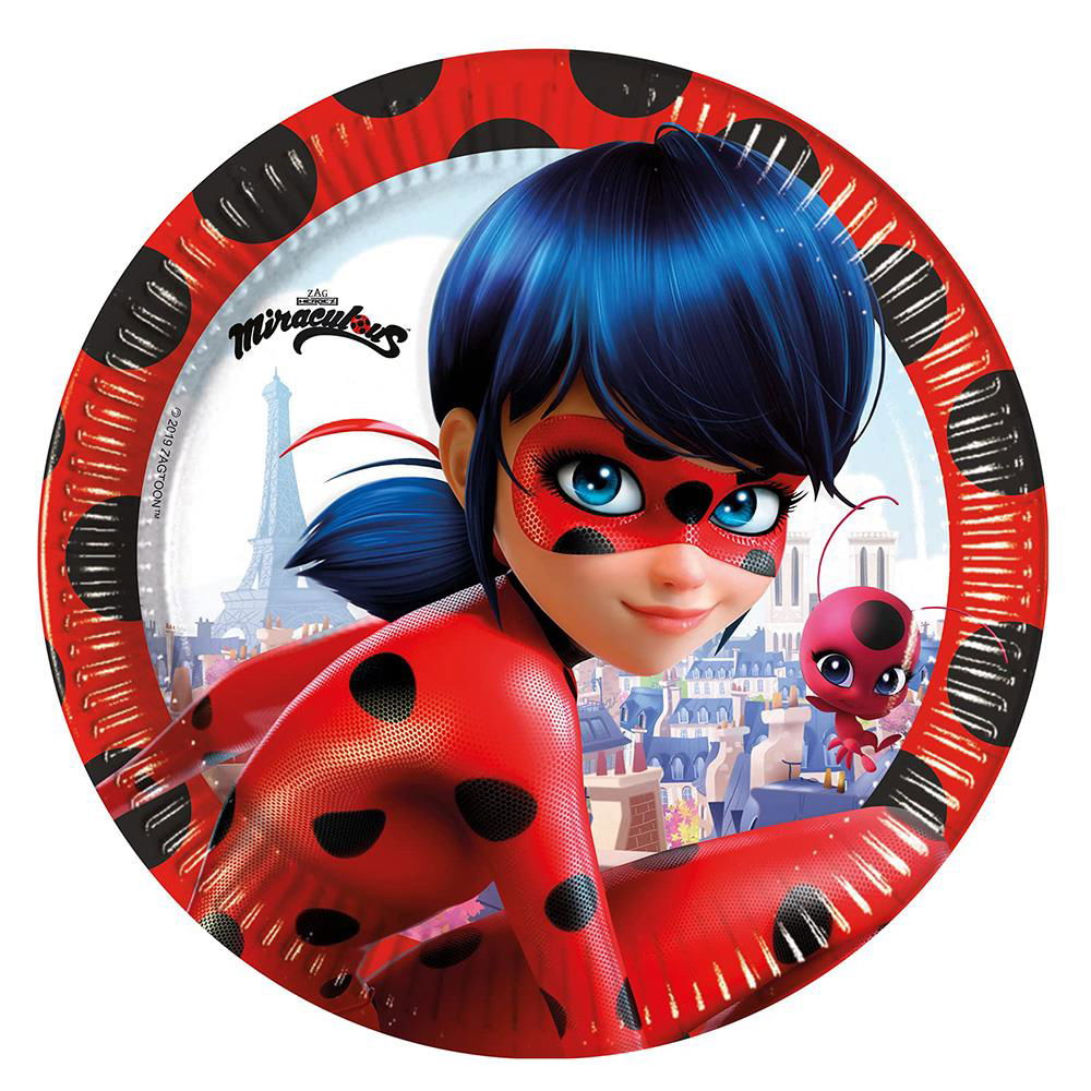 93445 Хартиени Чинии 23Cm Miraculous Ladybug --- BebeMama