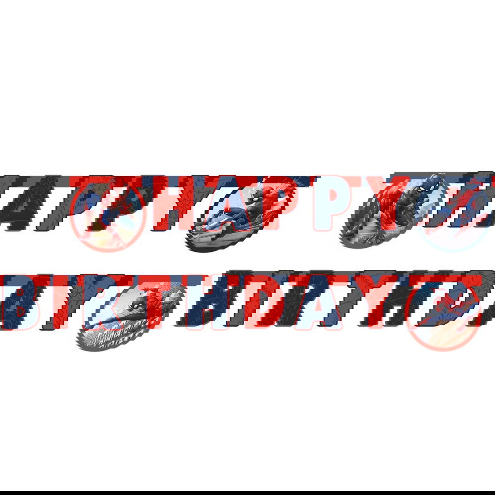 93868 Банер Happy BirthdaySpiderman --- BebeMama