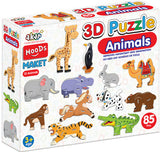 Пъзел 3Д Животни 12 Модела85 Ел.Опаковка 26X7X21Cм