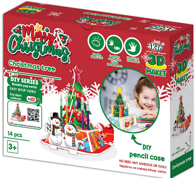 Пъзел 3Д Коледната Елха И Поставка За Химикали 23Х19Х16 Опаковка 26Х21Х7