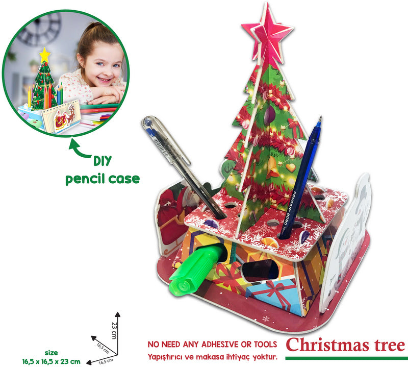 Пъзел 3Д Коледната Елха И Поставка За Химикали 23Х19Х16 Опаковка 26Х21Х7