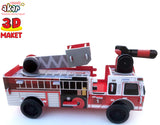 Пъзел 3Д Пожарна С Въртящи Се Колела 29 Ел. С Размер 22Х6Х10 Опаковка 32X0.3X22Cм