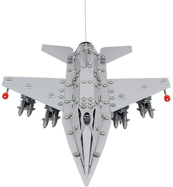 Constructor metalic 49X30X5 cu șuruburi și piulițe, unelte pentru fabricarea pieselor F-16 Stealth Fighter 430 cu suport pe Youtube