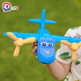 Самолет С Отваряема Кабина Син И Червен 24Х28Х12 Cм