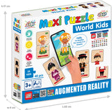 Говорещи И Разказващи На Български Пъзели Децата На Света За Най Малките С Размери 10Х5 Общо 48 Ел. 24 Модела По 2 Ел. С Добавена Реалност 20Х17Х4 На 16 Езика От Еva Пяна