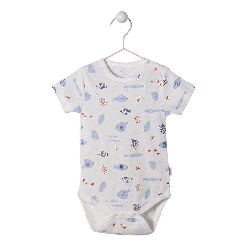 T3134 Боди Naivy Live Екрю-Син 24-36M/98Cm --- BebeMama