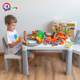 Constructor Construction 170 Piese 3 Modele cu Șină 38X25X14