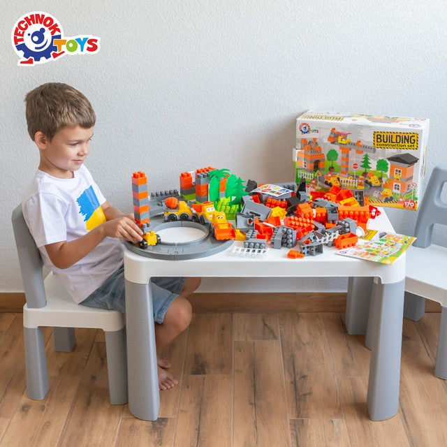 Constructor Construction 170 Piese 3 Modele cu Șină 38X25X14