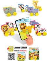 Говореща И Разказваща На Български Играчка Животни С Движещи Се Гуми С Добавена Реалност 10Х16Х6 На 16 Езика От Еva Пяна