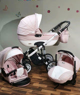 Adbor-Бебешка Количка 3В1 Zarra White Цвят:01 --- BebeMama